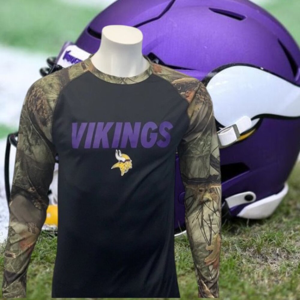 NFL Apparel TX3 Minnesota Vikings Black-Camo Shirt